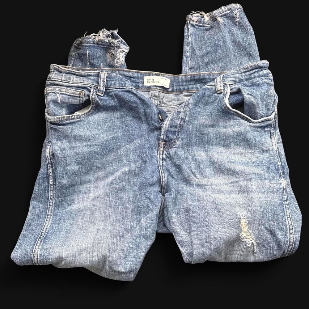 Zara Men's Blue and Navy Jeans